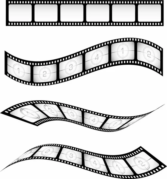 Various Vector Film Strips Designs — Stock Vector