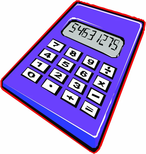 Calculadora Electrónica Icono Plano Ilustración Vectorial — Vector de stock