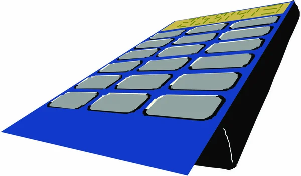 Calculatrice Électronique Icône Plate Illustration Vectorielle — Image vectorielle