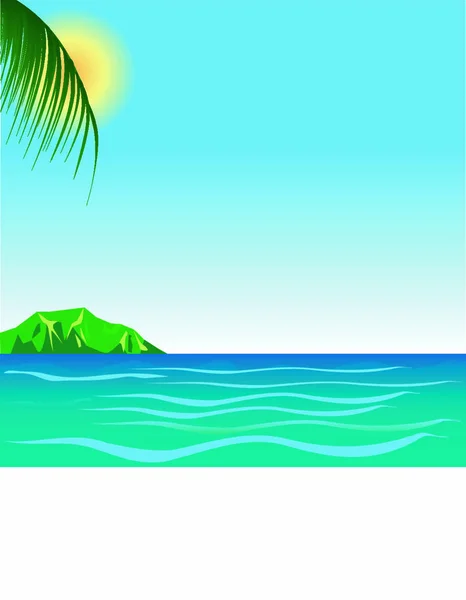 Ilustración Vectorial Fondo Playa — Vector de stock