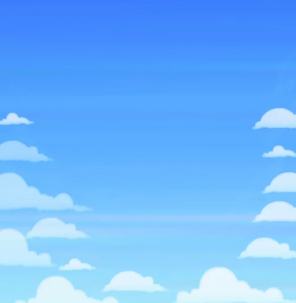 Ilustración Vectorial Nubes Cielo Azul — Vector de stock