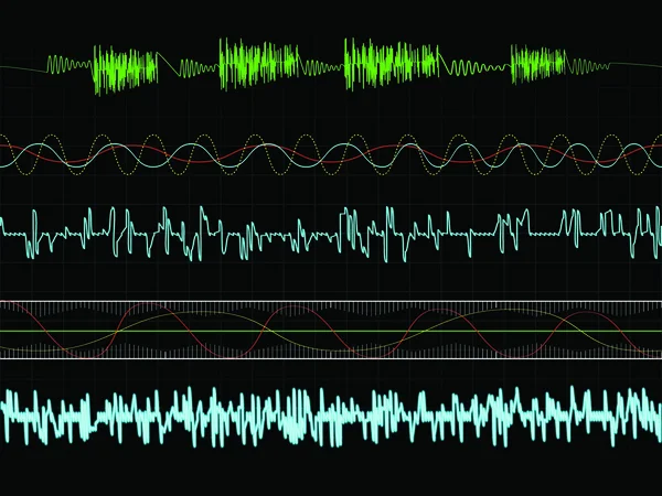 Audio Hullámforma Háttér Elvont Művészet — Stock Vector