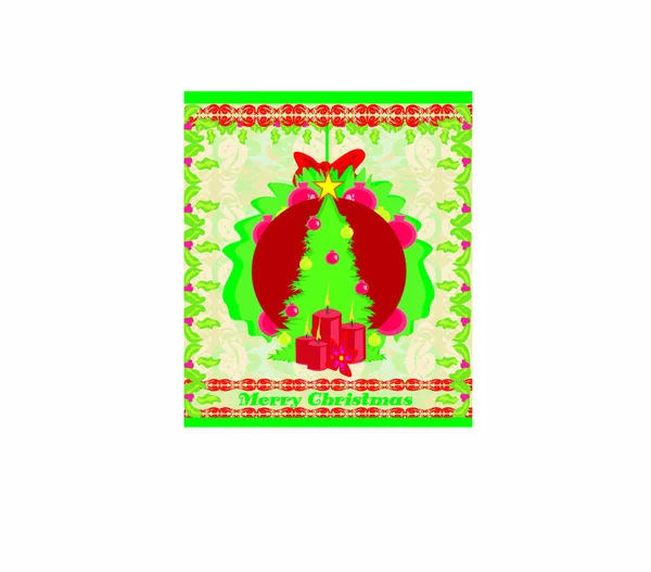 Vánoční Pozadí Vánoční Strom — Stockový vektor