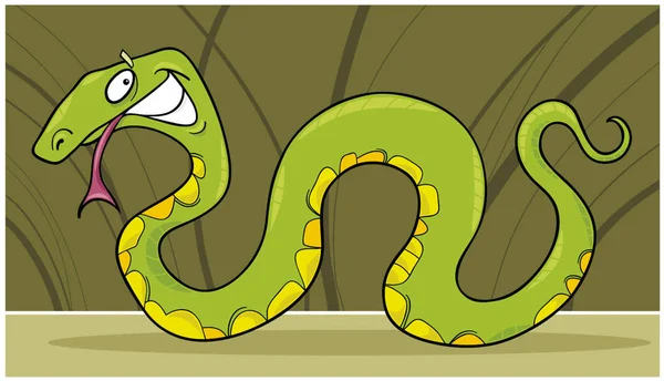 Desenho Animado Assobiando Cobra Ilustração Fundo Branco imagem vetorial de  PantherMediaSeller© 352024408
