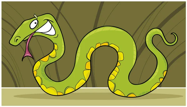 Uma Ilustração Dos Desenhos Animados Uma Cobra Ponto Polka Verde imagem  vetorial de brgfx© 666876642