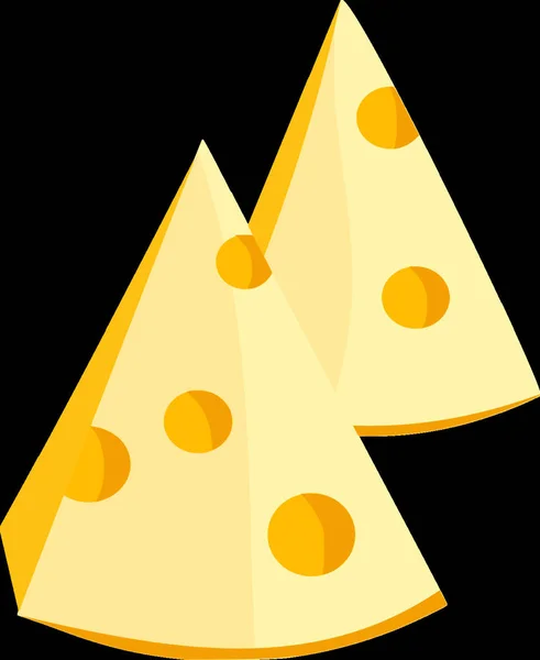 チーズフラットアイコン ベクトルイラスト — ストックベクタ