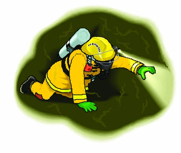 Feuerwehr Flaches Symbol Vektor Illustration — Stockvektor