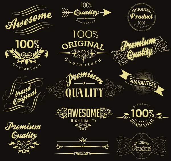 Vettore Che Mostra Elementi Design Calligrafico Classico — Vettoriale Stock