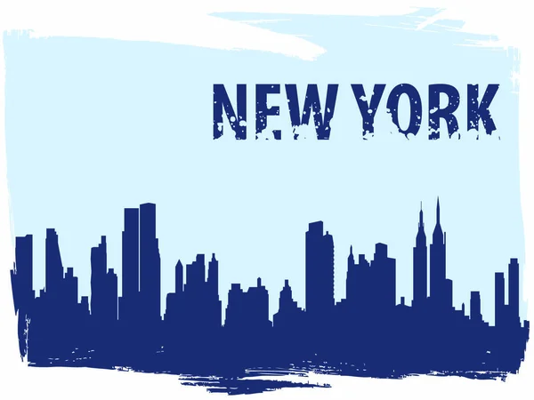 Vectorillustratie Van Het Stadsgezicht Van New York — Stockvector