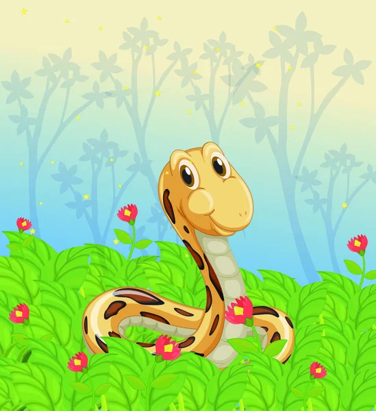 Illustration Snake Forest Vector Graphics