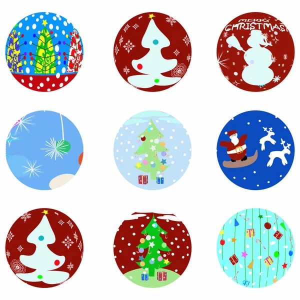 Christmas Newyears Eve Icons Collection — стоковий вектор