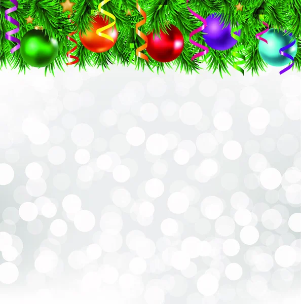 Manifesto Argento Natale Con Bordo Natale Con Maglia Del Gradiente — Vettoriale Stock