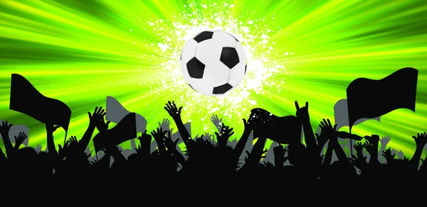 Grunge Soccer Ball Hintergrund Eps Vektordatei Enthalten — Stockvektor