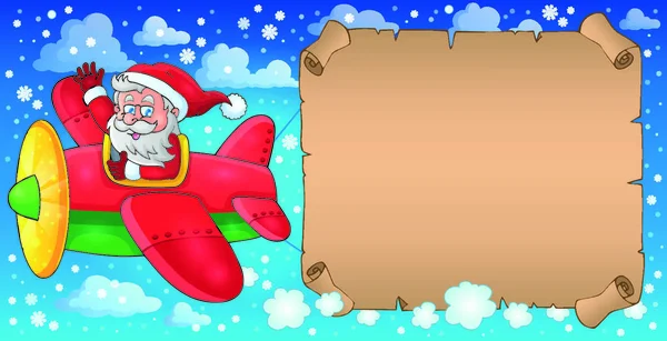 Santa Claus Plano Tema Imagen Eps10 Vector Ilustración — Vector de stock