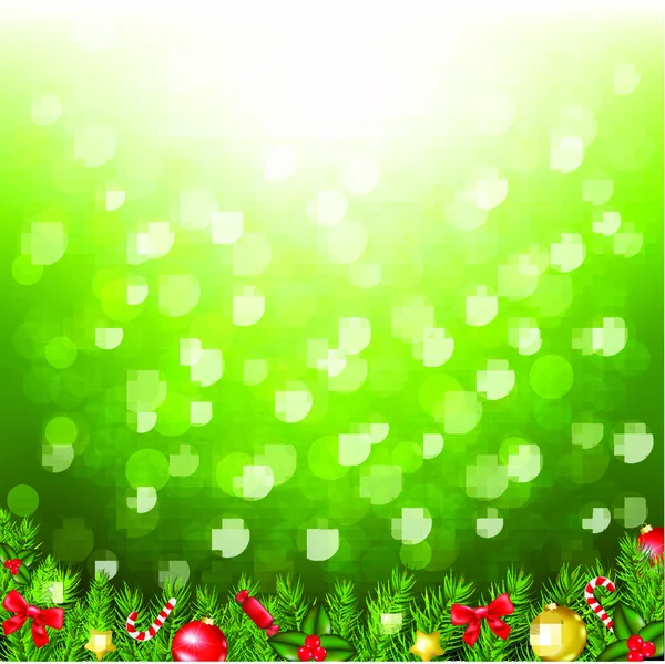 Tarjeta Navidad Con Abeto Con Bokeh Con Malla Gradiente Ilustración — Vector de stock