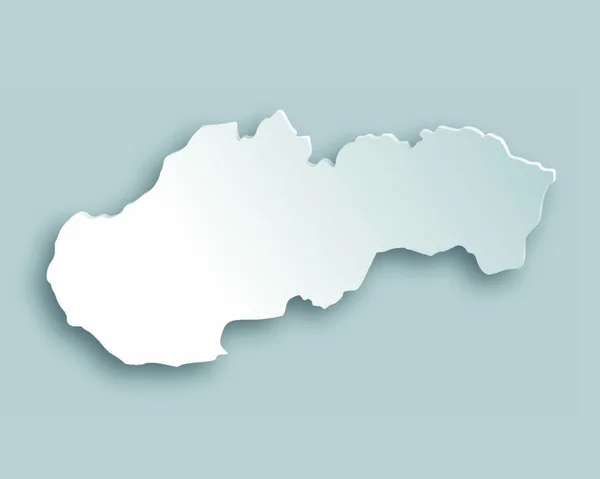 Χάρτης Της Σλοβακίας Επίπεδη Εικόνα Διανυσματική Απεικόνιση — Διανυσματικό Αρχείο