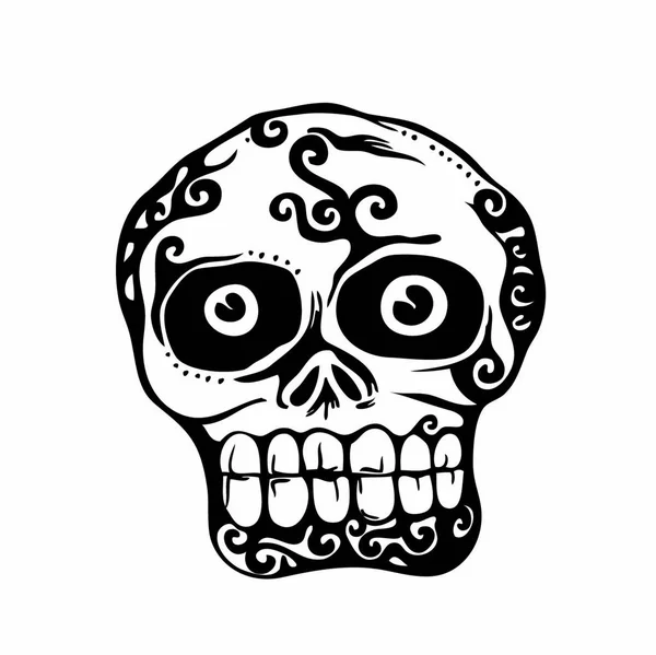 Calavera Elementos Diseño Estilo Mexicano Ilustración Vectorial — Archivo Imágenes Vectoriales