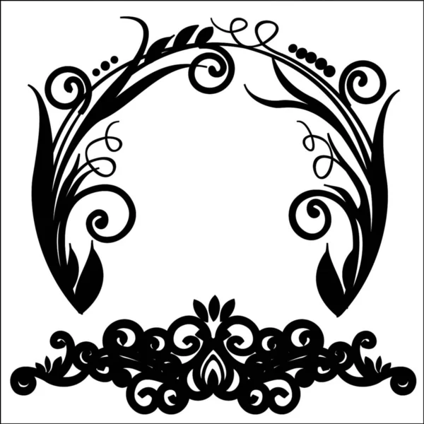 Elemento Decorativo Círculo Ornamento Vector Naturaleza Estilo Diseño — Vector de stock