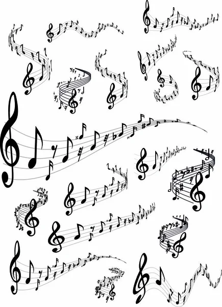 Κυματιστές Ράβδοι Μουσικής Ορισμός Διανύσματος Λευκό Φόντο — Διανυσματικό Αρχείο