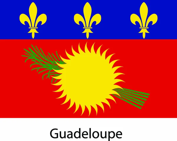 Flag Country Guadeloupe Vector Illustration Exact Colors — Stock Vector