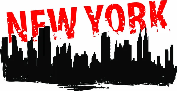 Vectorillustratie Van Het Stadsgezicht Van New York — Stockvector