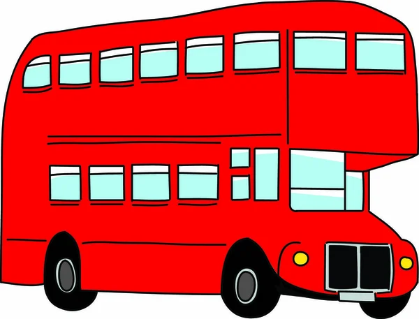 Londons Buss Vektorillustration — Stock vektor