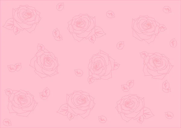 Fondo Sin Costuras Con Siluetas Rosas — Vector de stock