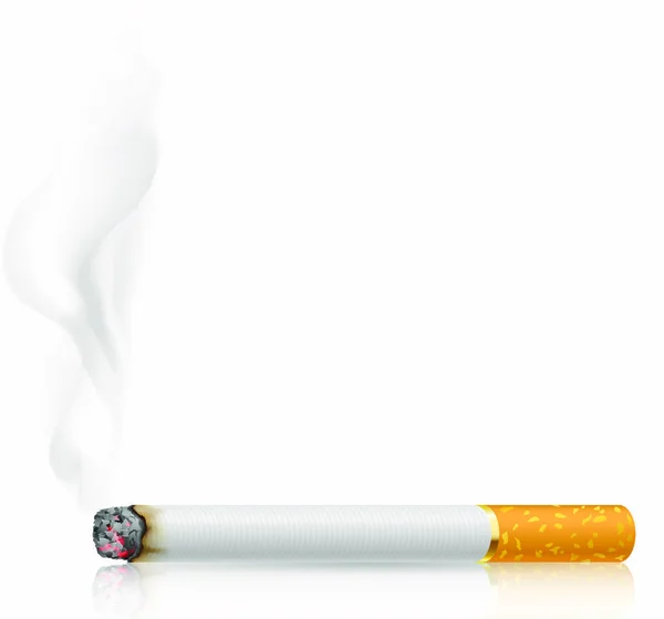 Queimaduras Cigarro Ilustração Sobre Fundo Branco — Vetor de Stock
