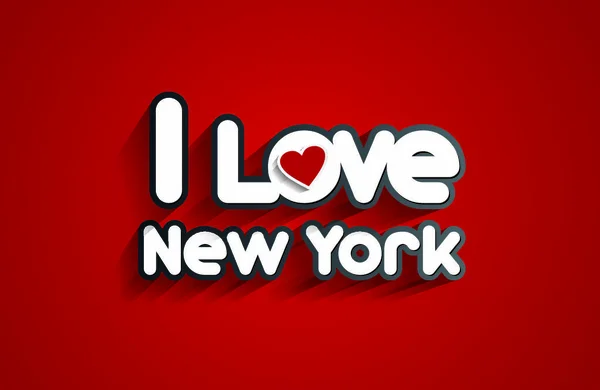 Love New York Ontwerp Rode Achtergrond Vector Illustratie — Stockvector