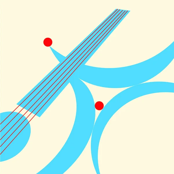 Modèle Abstrait Avec Une Guitare Musique Illustration Vectorielle — Image vectorielle