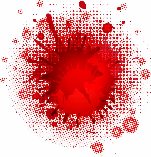 Blobs Sanguins Isolés Sur Fond Blanc Illustration Vectorielle — Image vectorielle