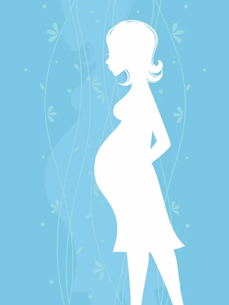 Vektorová Ilustrace Těhotné Ženy — Stockový vektor