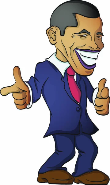 Ilustración Vectorial Barack Obama — Vector de stock