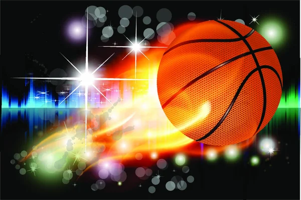 Vector Illustration Abstract Background Basketball — Stock Vector