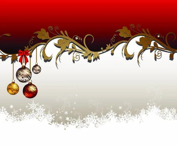 Vector Ilustración Fondo Navidad Con Copo Nieve Concepto Floral — Vector de stock