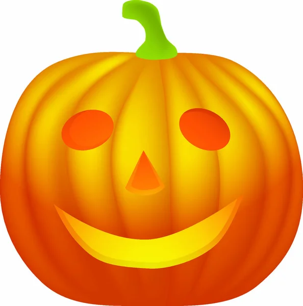 Sonriente Halloween Calabaza Vector Ilustración — Archivo Imágenes Vectoriales