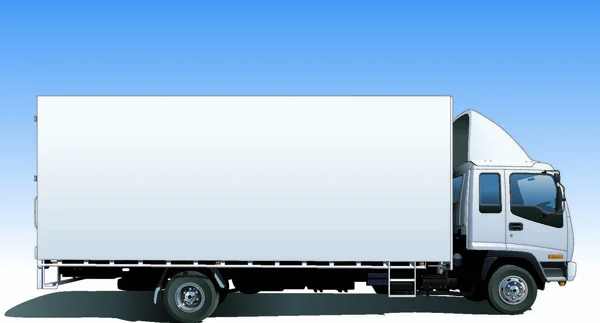 Vektorillustration Mit Einem Lkw — Stockvektor