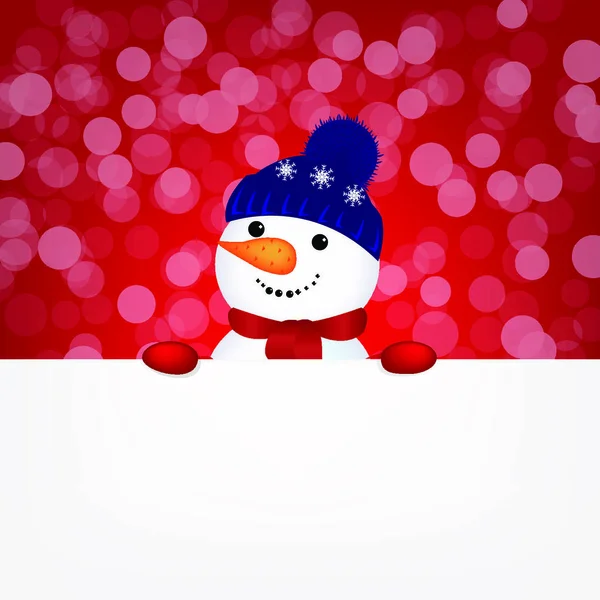 Χιονάνθρωπος Bokeh Βαθμονομημένα Μάτια Διανυσματική Απεικόνιση — Διανυσματικό Αρχείο