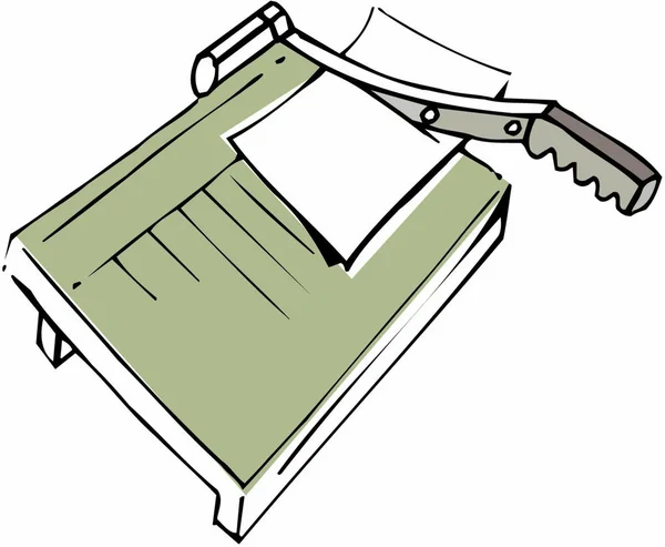 Papper Cutter Platt Ikon Vektor Illustration — Stock vektor