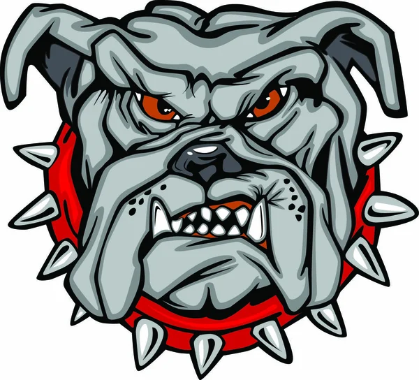 Cartoon Vector Image Bulldog Head — Stockový vektor