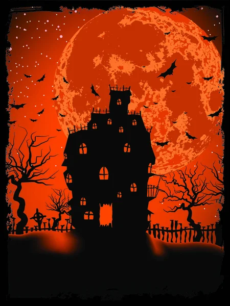 Assustador Vetor Halloween Com Abadia Mágica Arquivo Vetorial Eps Incluído —  Vetores de Stock