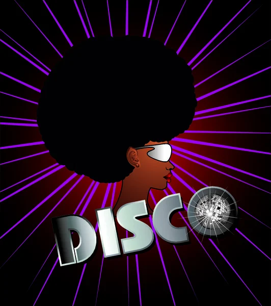 Afro Disco Filles Vecteur Art — Image vectorielle