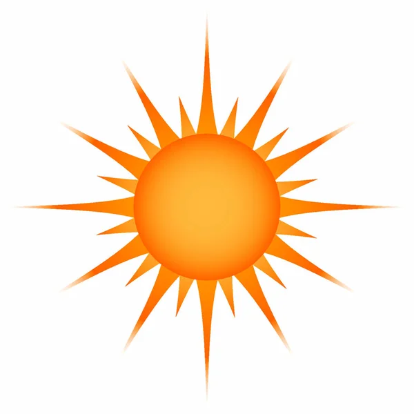 Sun White Vector Illustration — Stock Vector