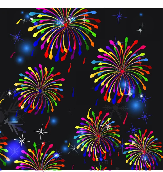 一套彩色烟火效果矢量图解 图库矢量图像 C Yayimages