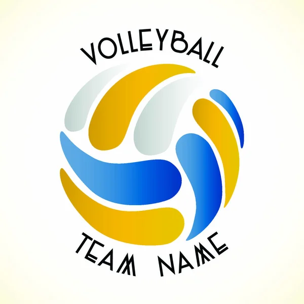 Logo Équipe Volleyball Vectoriel Sur Fond Blanc — Image vectorielle