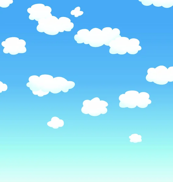 Vectorachtergrond Met Wolken Lucht — Stockvector