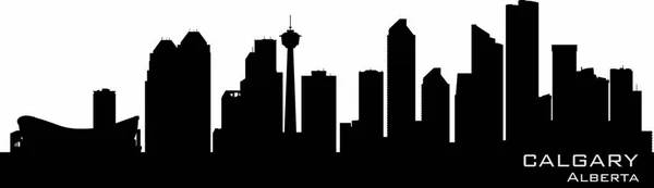 Calgary Canada Skyline Detailed Silhouette Vector Illustration — Stock Vector