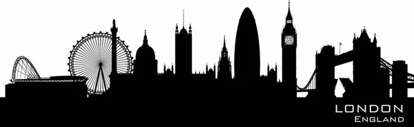 London Inglaterra Skyline Silueta Detallada Ilustración Vectorial — Vector de stock