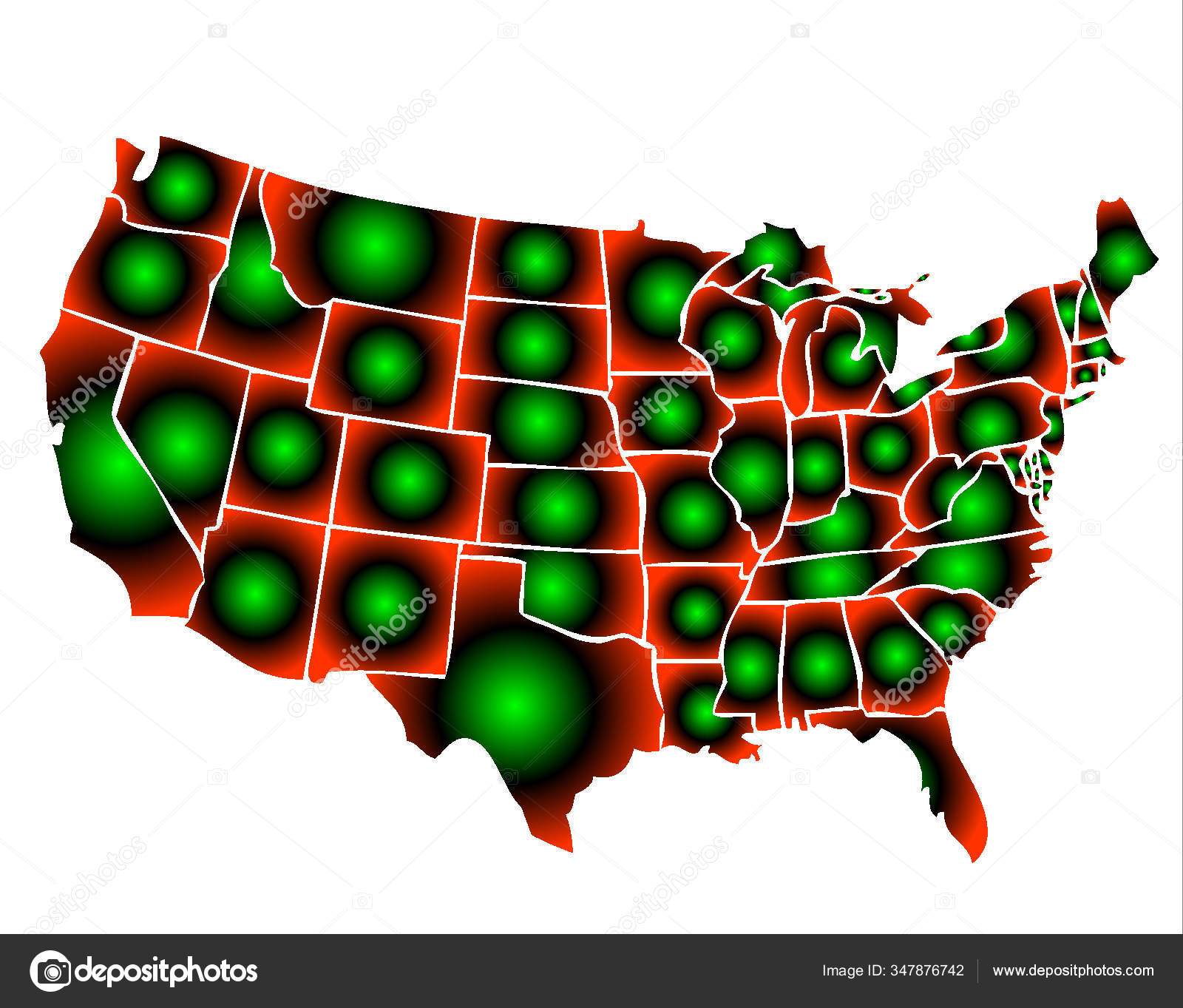 American Map Eps8 Vector Art Stock Vector Image by ©YAYImages #347876742