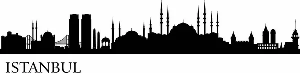 Isztambul Város Sziluettje Vektorlátkép Illusztráció — Stock Vector